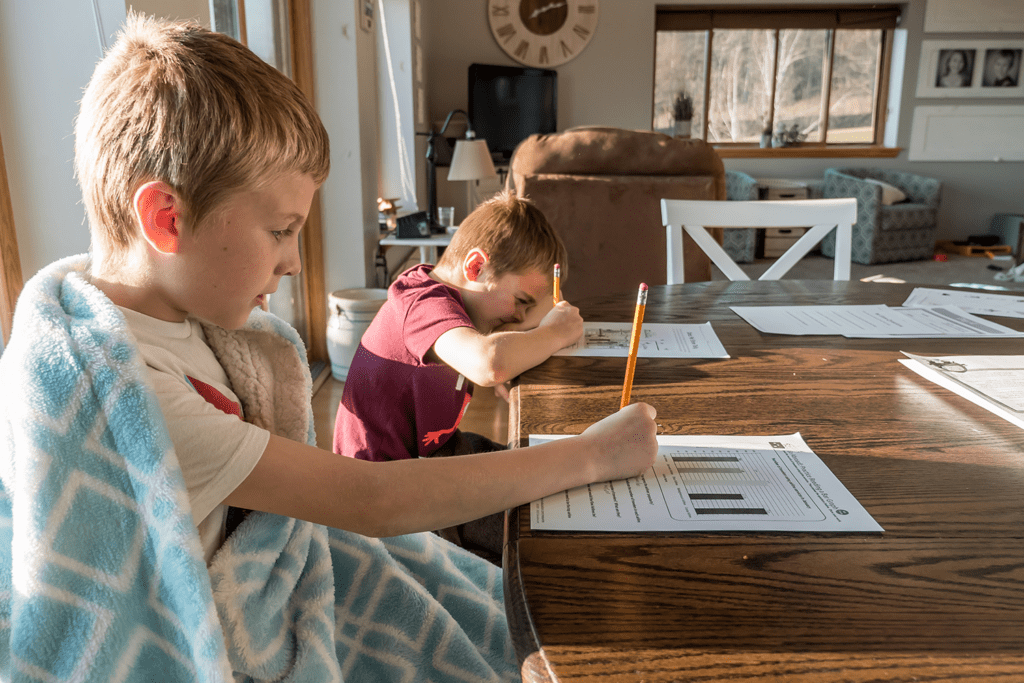 How-to-Improve-Your-Child-Learning-at-Home,-la-jolla-learning,-san-diego-tutoring, image of two kids at home studying