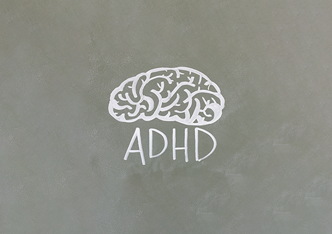 La Jolla Learning Supports ADHD and ADD, san diego. Image of a brain with ADHD chalk drawing